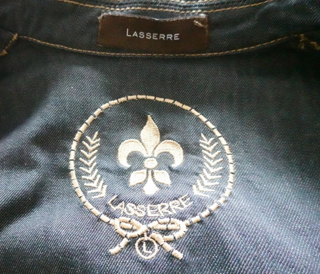 Lasserre Y2K denim jacket with rhinestones size 42 – photo 5